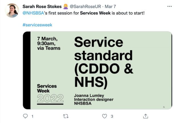 Screenshot of tweet from Sarah Rose Stokes