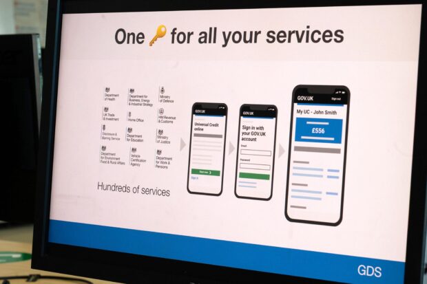 A screen saying one key for all your services